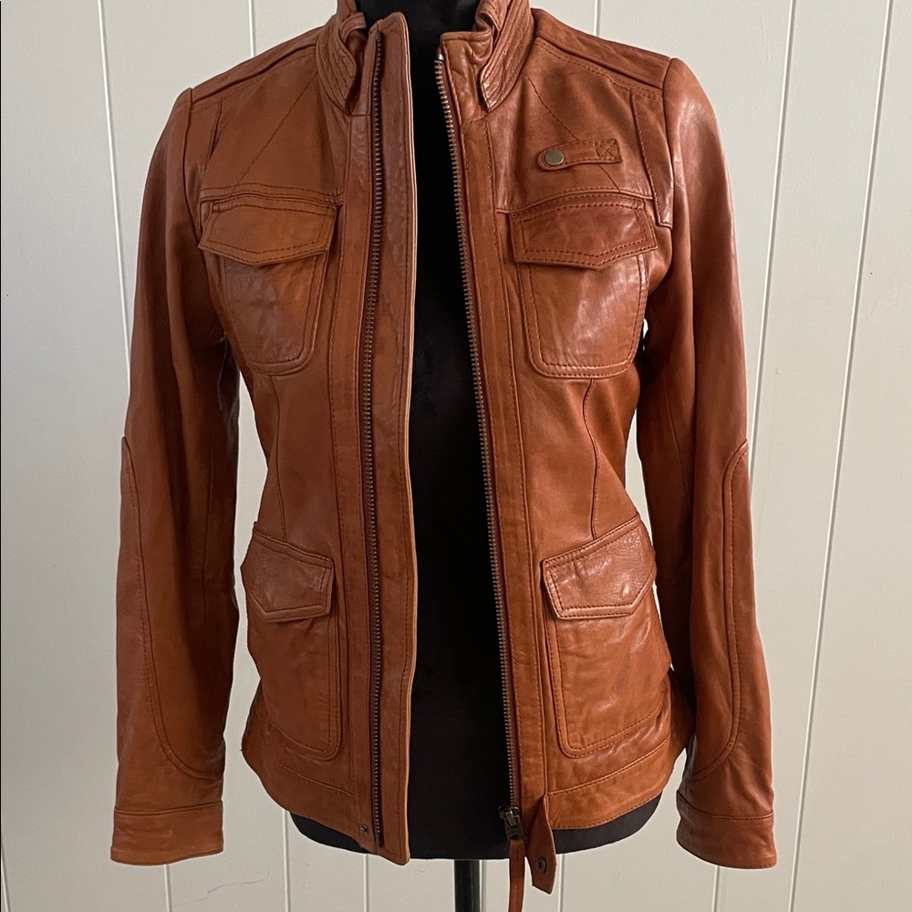 Lucky Brand Women's Brown Leather Jacket